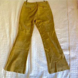 Tan Suede Boot cut Pants Size 8